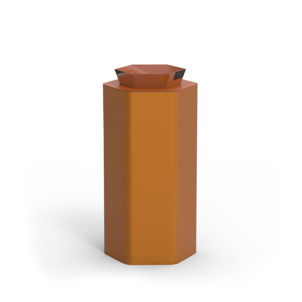 objets publics corbeille hexa mobilier urbain poubelle publique design franck magné