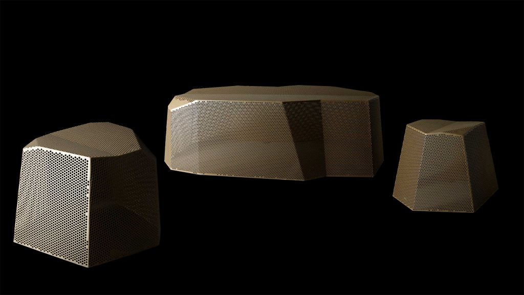 assises paysages banc sièges mobilier urbain franck magné design minéraux rocs