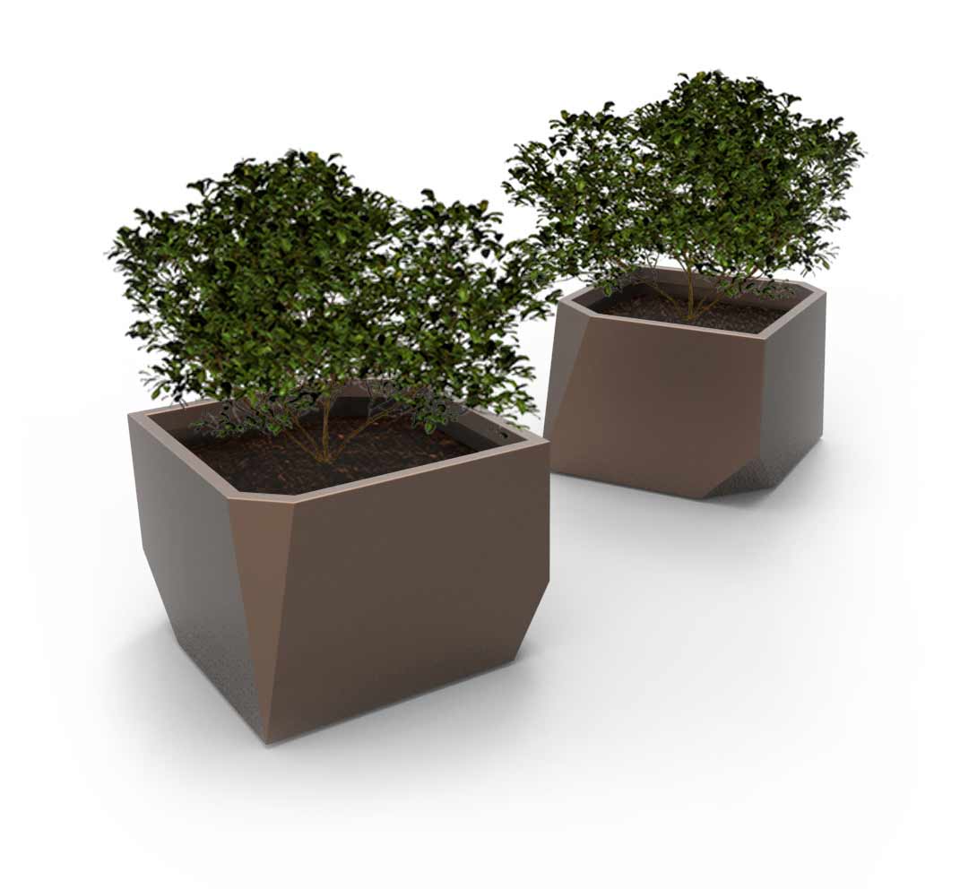 bac à plantes objets publics mobilier urbain design Franck Magné