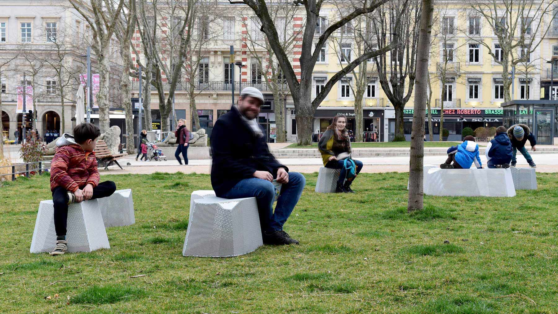 assises rocs mobilier urbain design banc public design francs magné