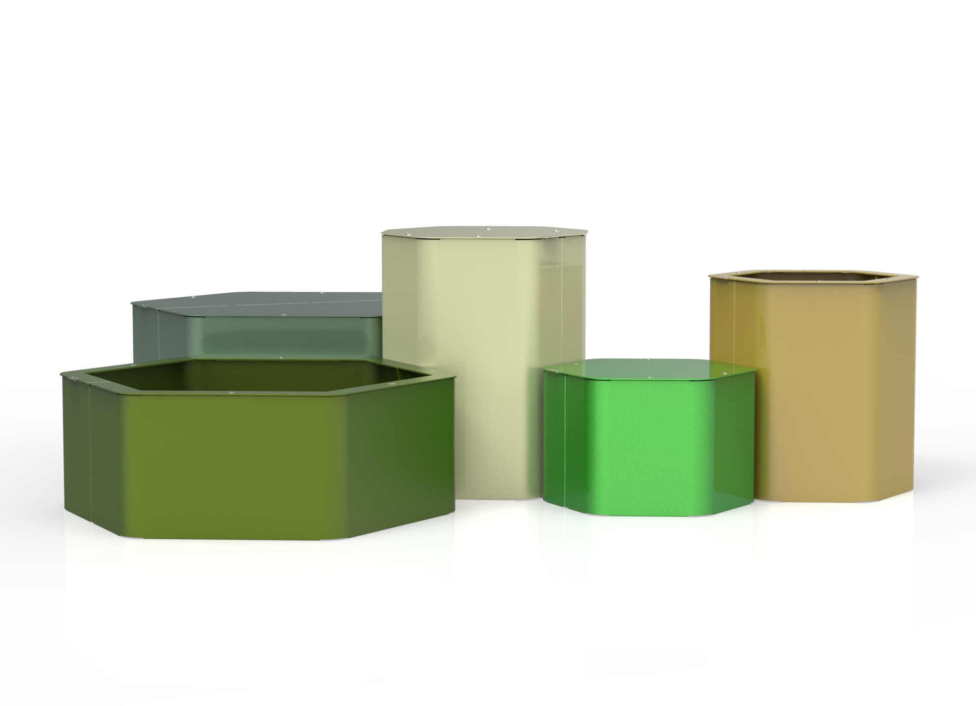 objets publics Hexa mobilier urbain modulable au kilomètre design