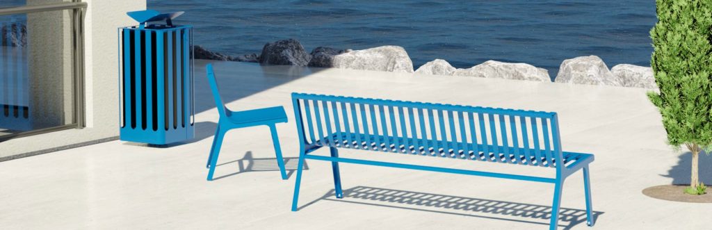 objets publics mobilier urbain design street furniture bench bin
